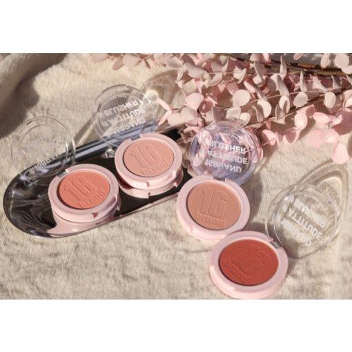 16BRAND Cheek Shot Blush - Lightweight, Long-Lasting & Buildable (6 Shades)