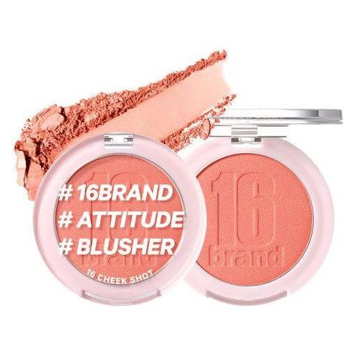 16BRAND Cheek Shot Blush - Lightweight, Long-Lasting & Buildable (6 Shades)