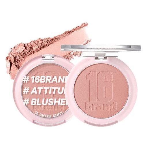 16BRAND Cheek Shot Blush - Lightweight, Long-Lasting & Buildable (6 Shades)