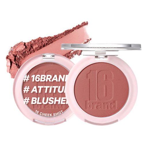 16BRAND Cheek Shot Blush - Lightweight, Long-Lasting & Buildable (6 Shades)