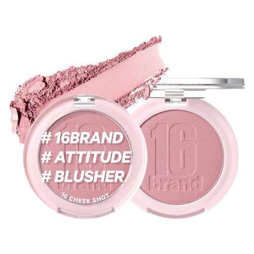 16BRAND Cheek Shot Blush - Lightweight, Long-Lasting & Buildable (6 Shades)