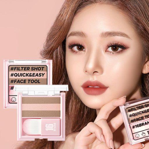 16BRAND Filter Shot Shading & Highlighter Duo - Natural Contour Perfection