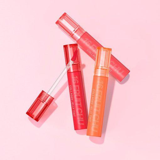 16BRAND Fruit-Chu Collagen Jelly Tint - Hydrating Lip Tint (3 Shades)