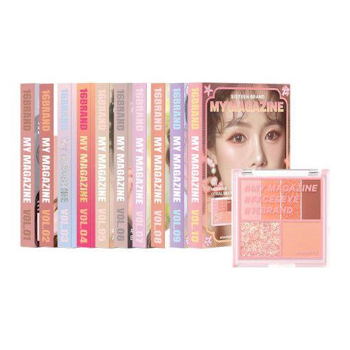 16BRAND My Magazine Shadow Palette - 10 Shades | Blendable, Long-Lasting & Ultra-Pigmented