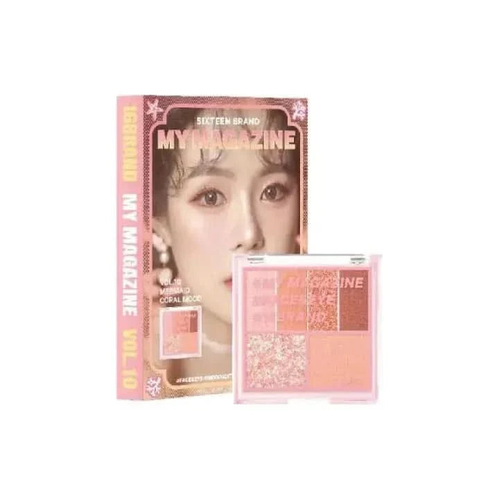 16BRAND My Magazine Shadow Palette - 10 Shades | Blendable, Long-Lasting & Ultra-Pigmented