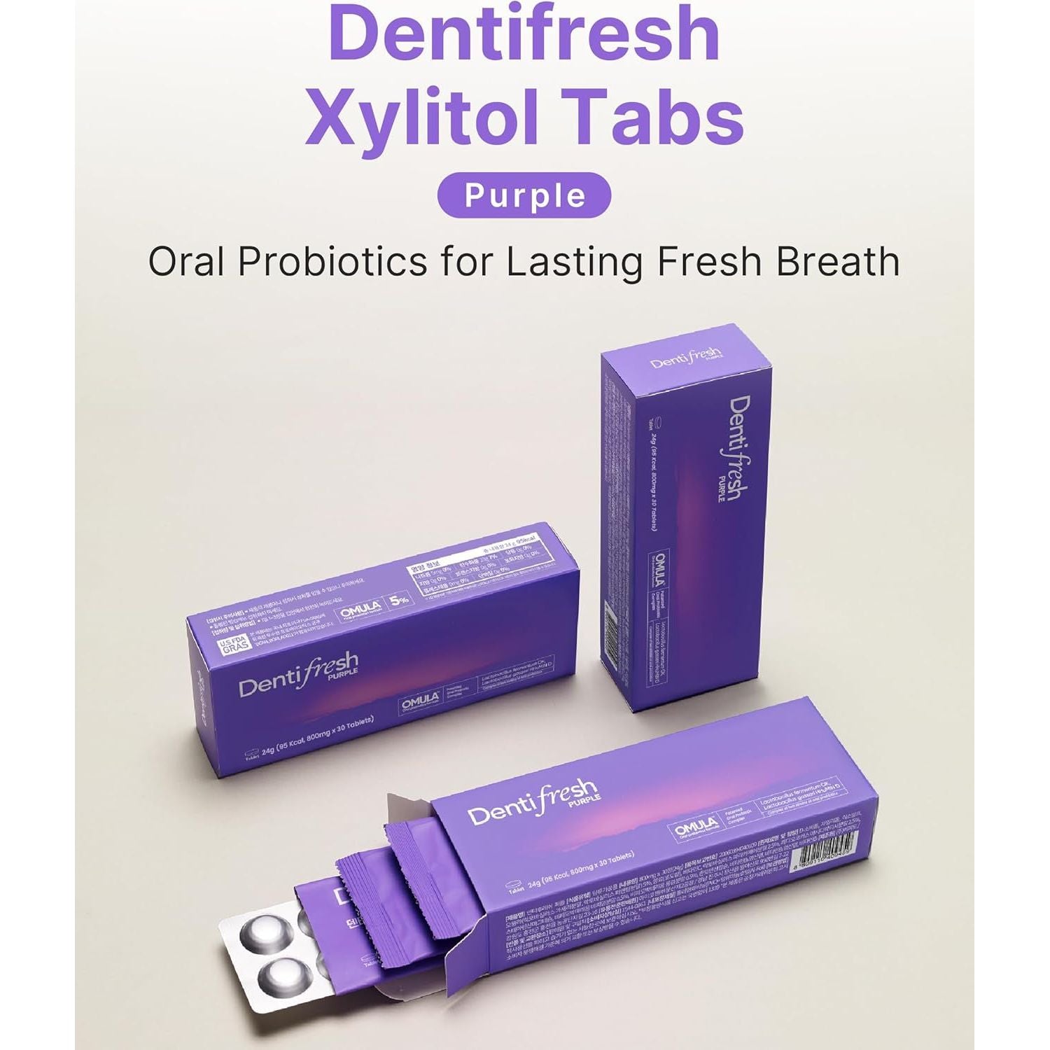 K-Nutra Dentifresh Purple - 30 Tablets | Probiotic Oral Care & Fresh Breath Support