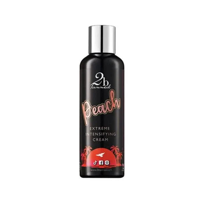 2bTanned Peach Extreme Intensifying Tanning Cream - 200ml | Tan-Boosting Cream with Shea Butter & Peach Scent
