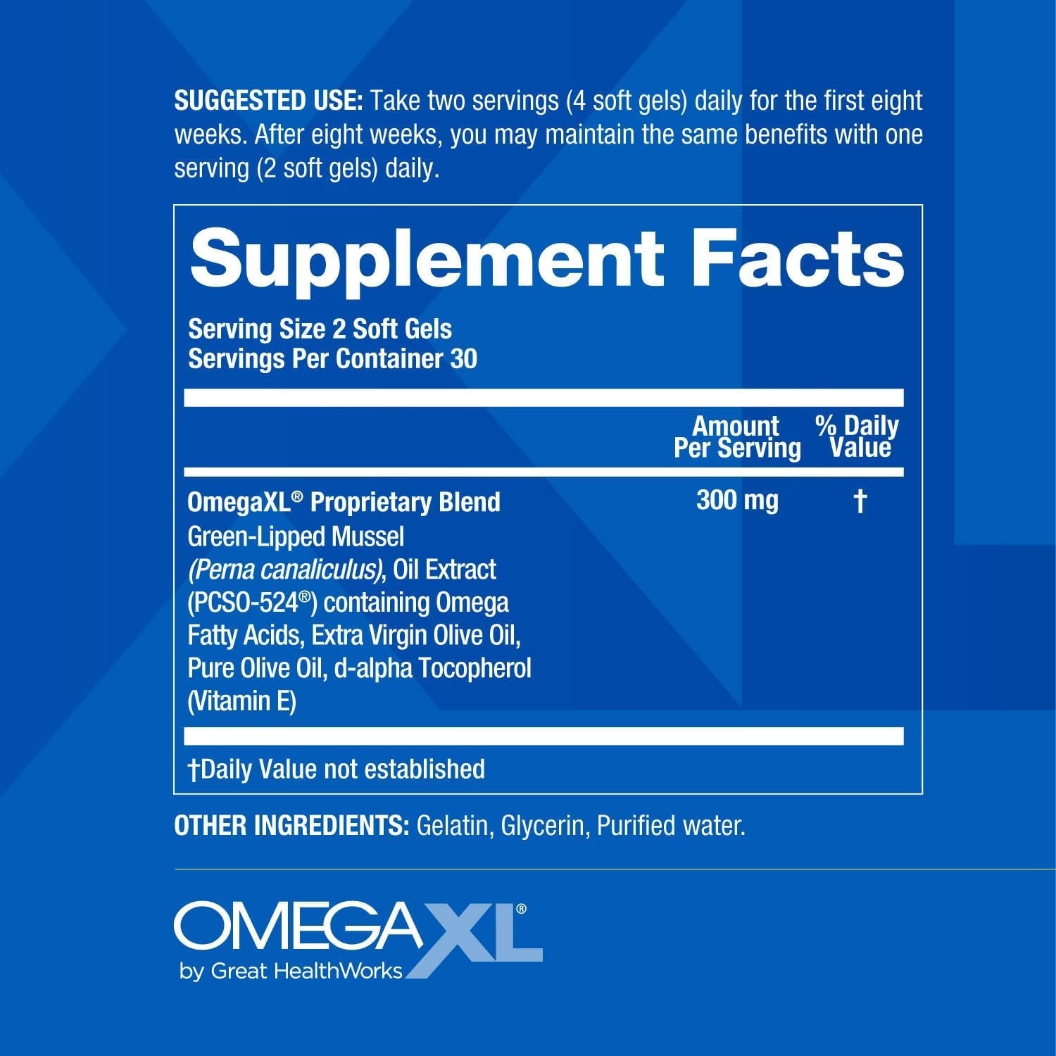 OmegaXL Joint & Muscle Support 60 Softgels | Advanced Green-Lipped Mussel Omega-3 Complex