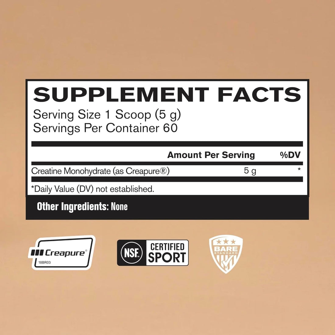 BARE PERFORMANCE NUTRITION Pure Creatine Monohydrate – 300g (60 Servings) The Gold Standard for Strength & Muscle Growth