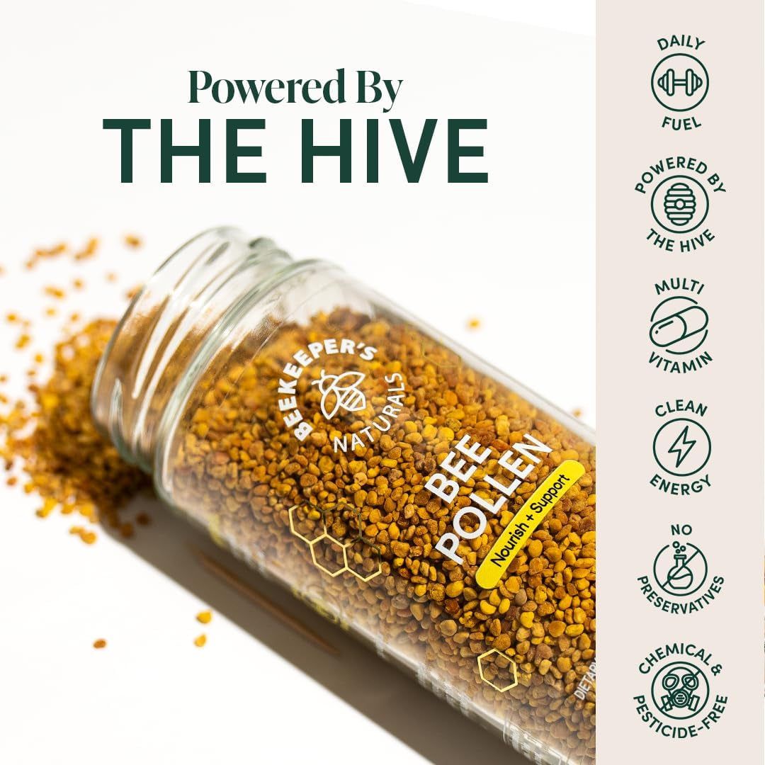 Beekeeper's Naturals Bee Pollen - 150g | Nature’s Multivitamin for Energy & Recovery