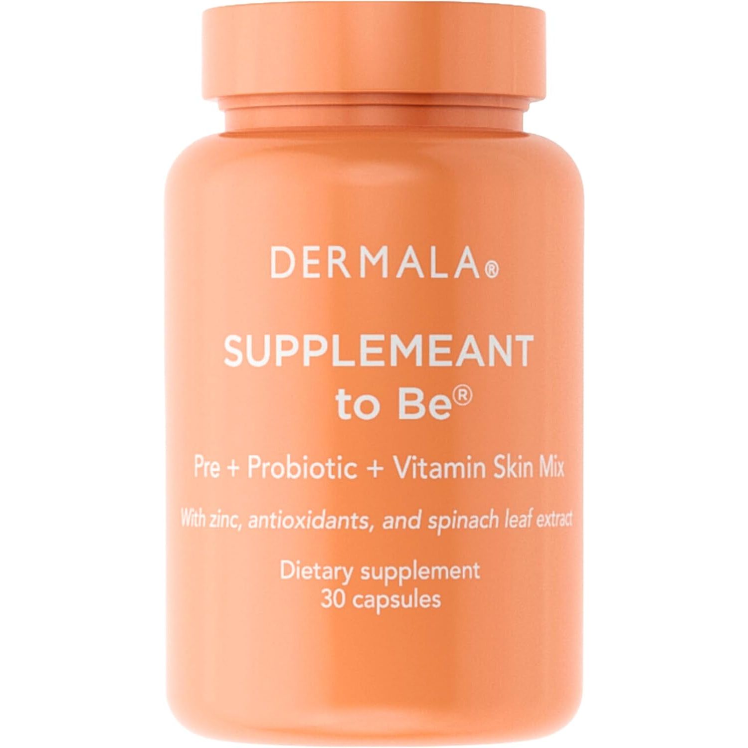 Dermala SUPPLEMEANT to Be – 30 Capsules | Probiotic Acne Supplement for Clearer Skin & Balanced Gut Health