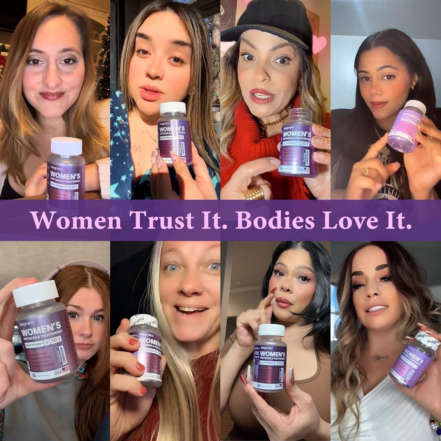 MEGNETA Vaginal Moisturizer  60 Capsules | Kacip Fatimah, Manjakani & Slippery Elm for Intimate Health & Moisture