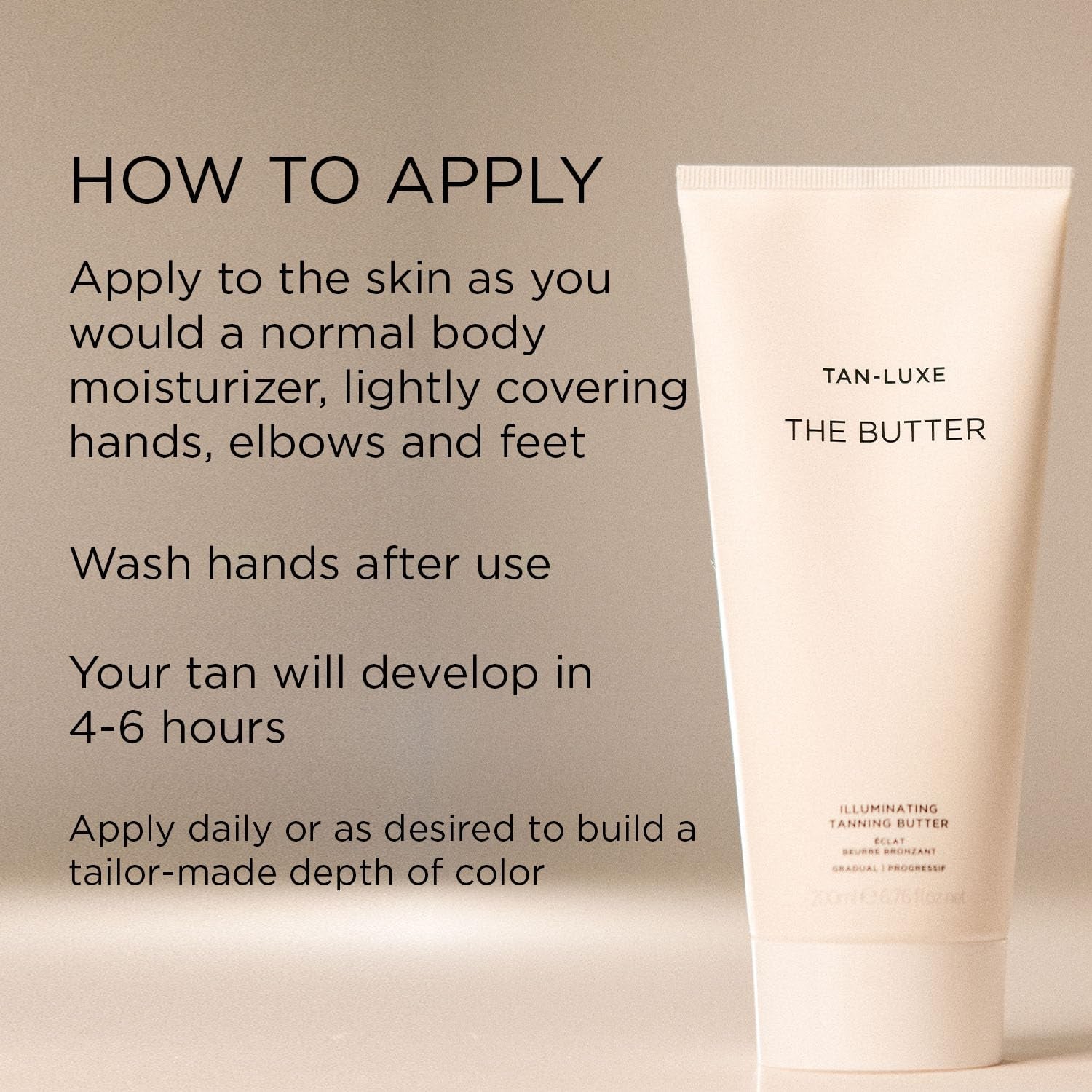 TAN-LUXE The Butter Illuminating Tanning Butter 200ml | Hydrating, Gradual Self-Tan for a Radiant, Golden Glow