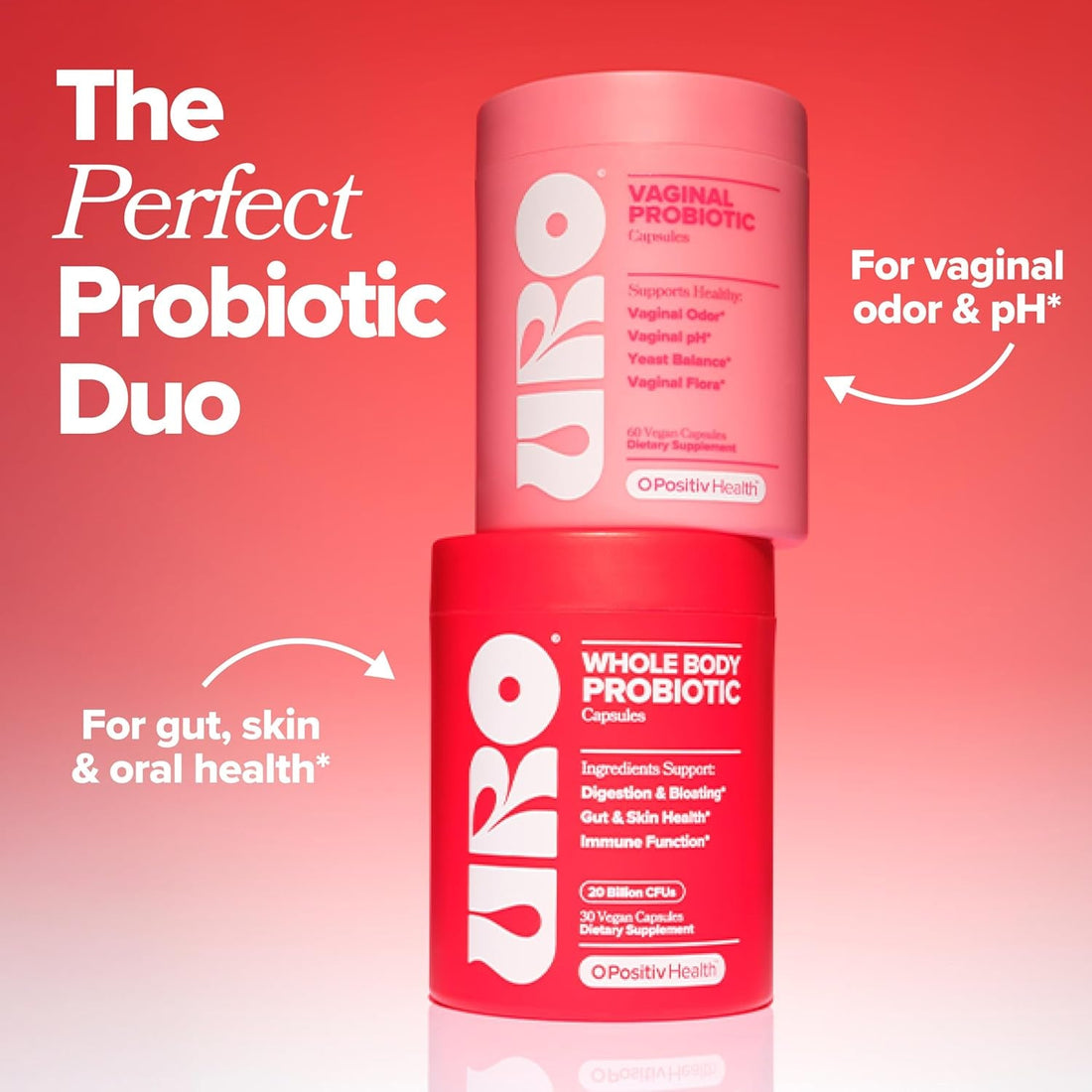 O Positiv URO Whole Body Probiotic 30 Capsules The 3-in-1 Microbiome Support for Gut Skin & Oral Health