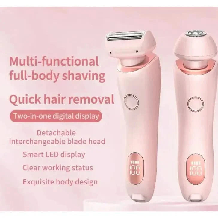 2-in-1 Hair Removal Epilator | Dual-Head Painless Electric Shaver