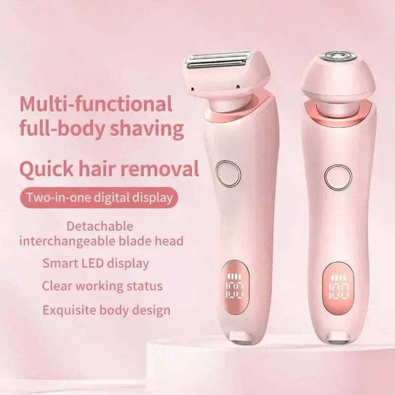 2-in-1 Rechargeable Hair Removal Epilator - Gentle, Waterproof Shaver for Silky Smooth Skin | USB Rechargeable &amp; Pain-Free