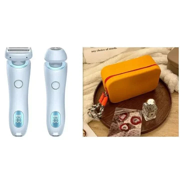 2-in-1 Rechargeable Hair Removal Epilator - Gentle, Waterproof Shaver for Silky Smooth Skin | USB Rechargeable &amp; Pain-Free
