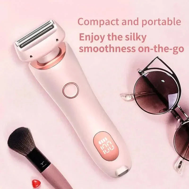2-in-1 Rechargeable Hair Removal Epilator - Gentle, Waterproof Shaver for Silky Smooth Skin | USB Rechargeable &amp; Pain-Free