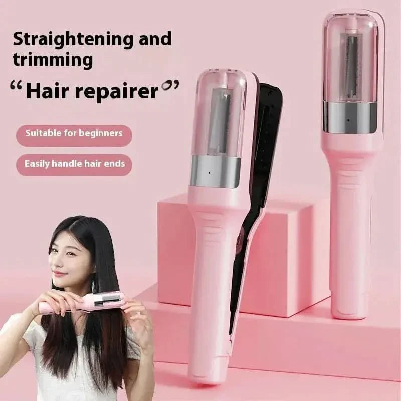 2-in-1 Rechargeable Hair Styling Tool - Cordless Trimmer & Hair Waver for Waves, Curls & Precision Shaping