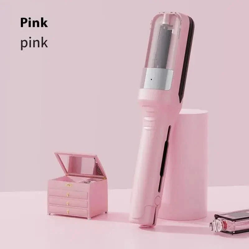 2-in-1 Rechargeable Hair Styling Tool - Cordless Trimmer & Hair Waver for Waves, Curls & Precision Shaping