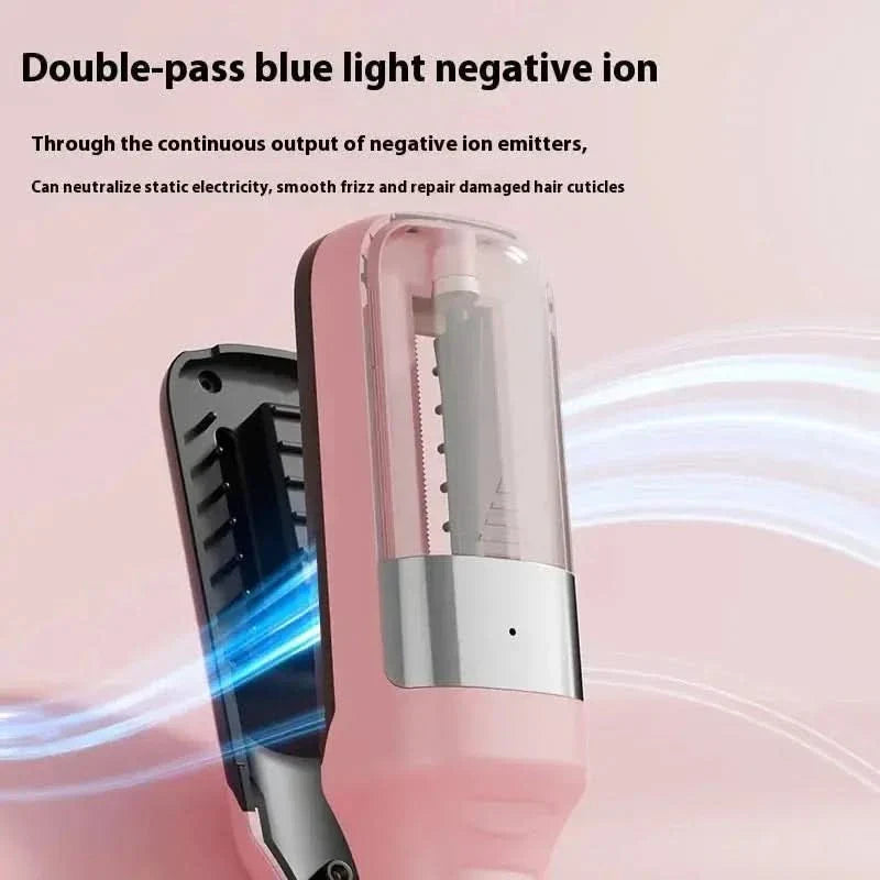 2-in-1 Rechargeable Hair Styling Tool - Cordless Trimmer & Hair Waver for Waves, Curls & Precision Shaping