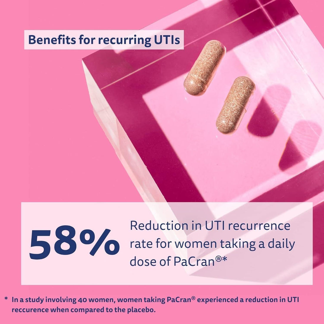 Happy V Women’s Daily D-Mannose + Cranberry – 60 Vegan Capsules UTI Prevention & Urinary Tract Health Support