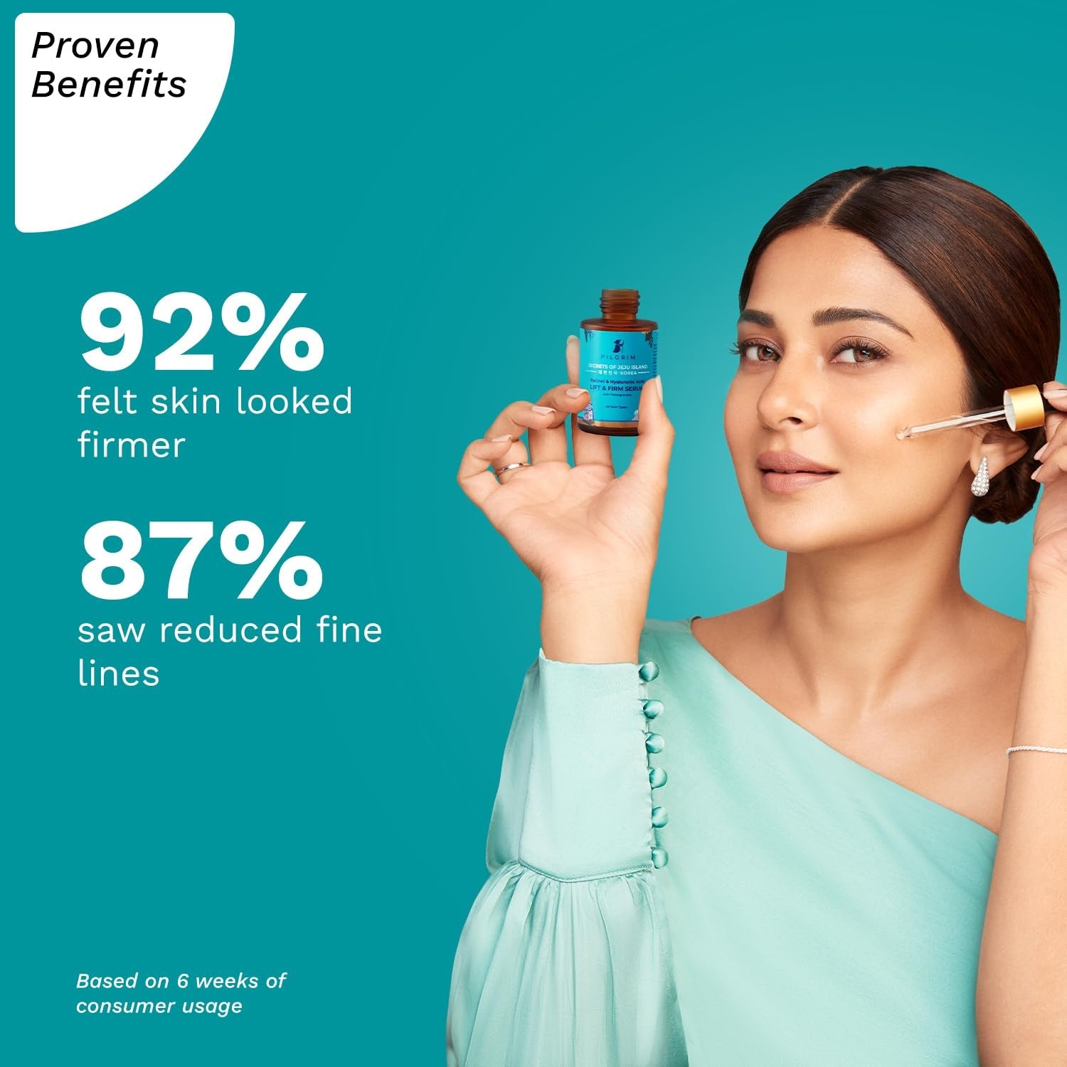 PILGRIM Korea Retinol & Hyaluronic Acid Lift & Firm Serum – 30mL | The Dual-Action Youth Elixir for Smooth Plump & Lifted Skin