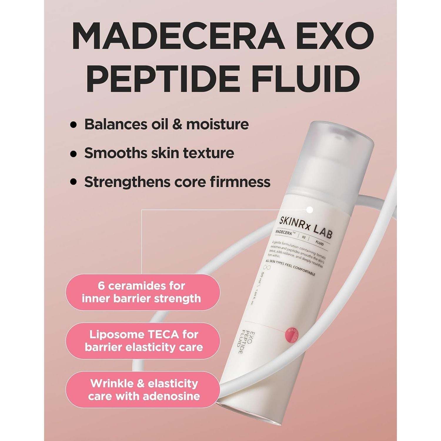 BEISIKS SKINRxLAB MadeCera Exo Peptide Fluid 50ml | Firming Korean Emulsion with Tomato Exosomes & Ceramides