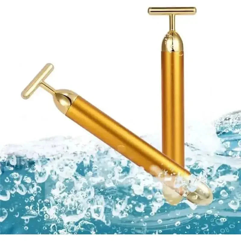 24K Gold Facial Roller Massager - Elevate Your Skincare Routine with Luxury