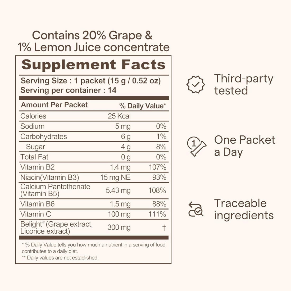 Ownist Triple Shine Grape - 14 Stick Packs | Brightening & Even Skin Tone Support