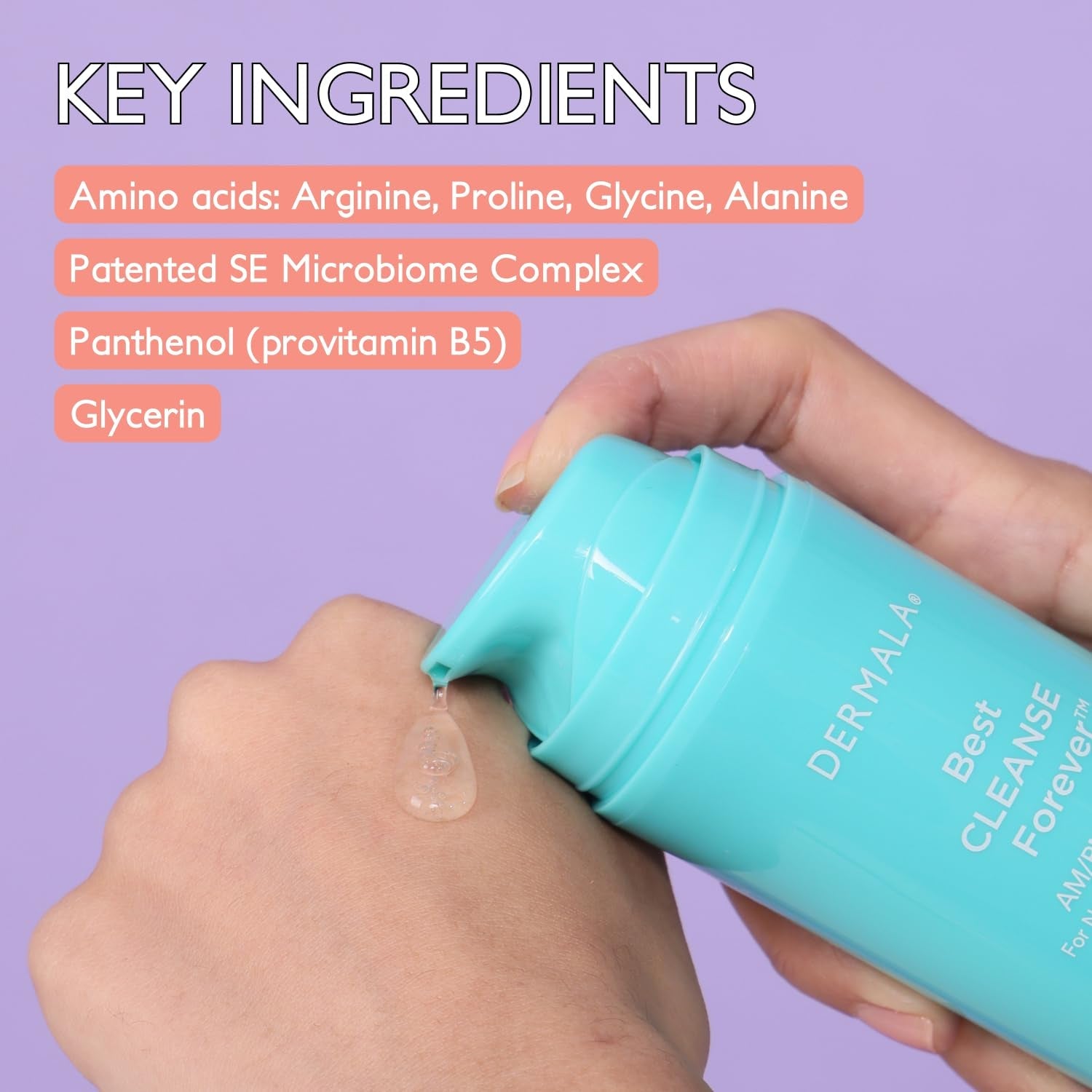 Dermala Best Cleanse Forever AM/PM Cleanser – 89ml | Microbiome-Balancing Daily Face Wash for Acne-Prone Skin