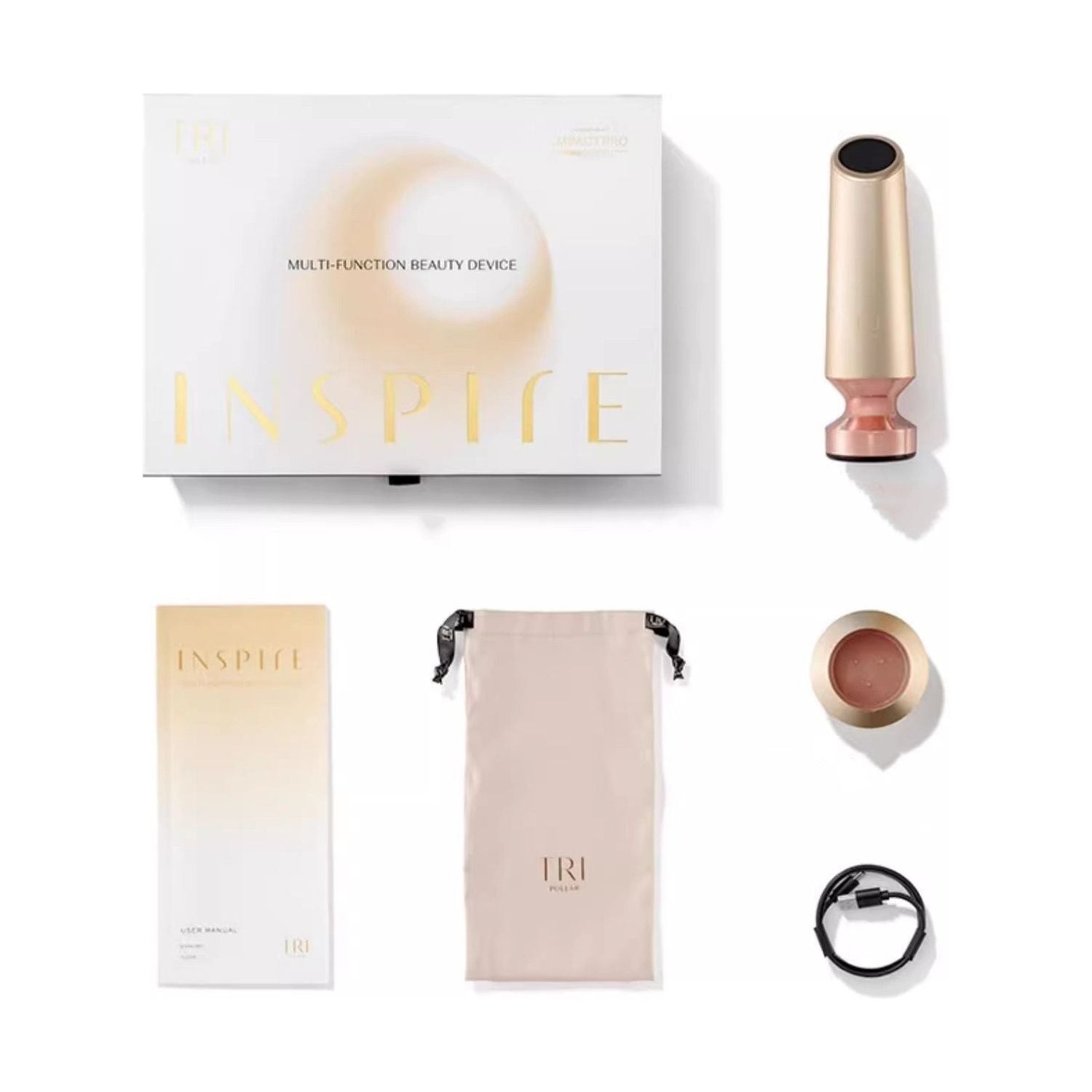 TRIPOLLAR Inspire Beauty Device | Triple-Action Acoustic & Optical V-Face Sculpting for All Stages of Aging - Sherue