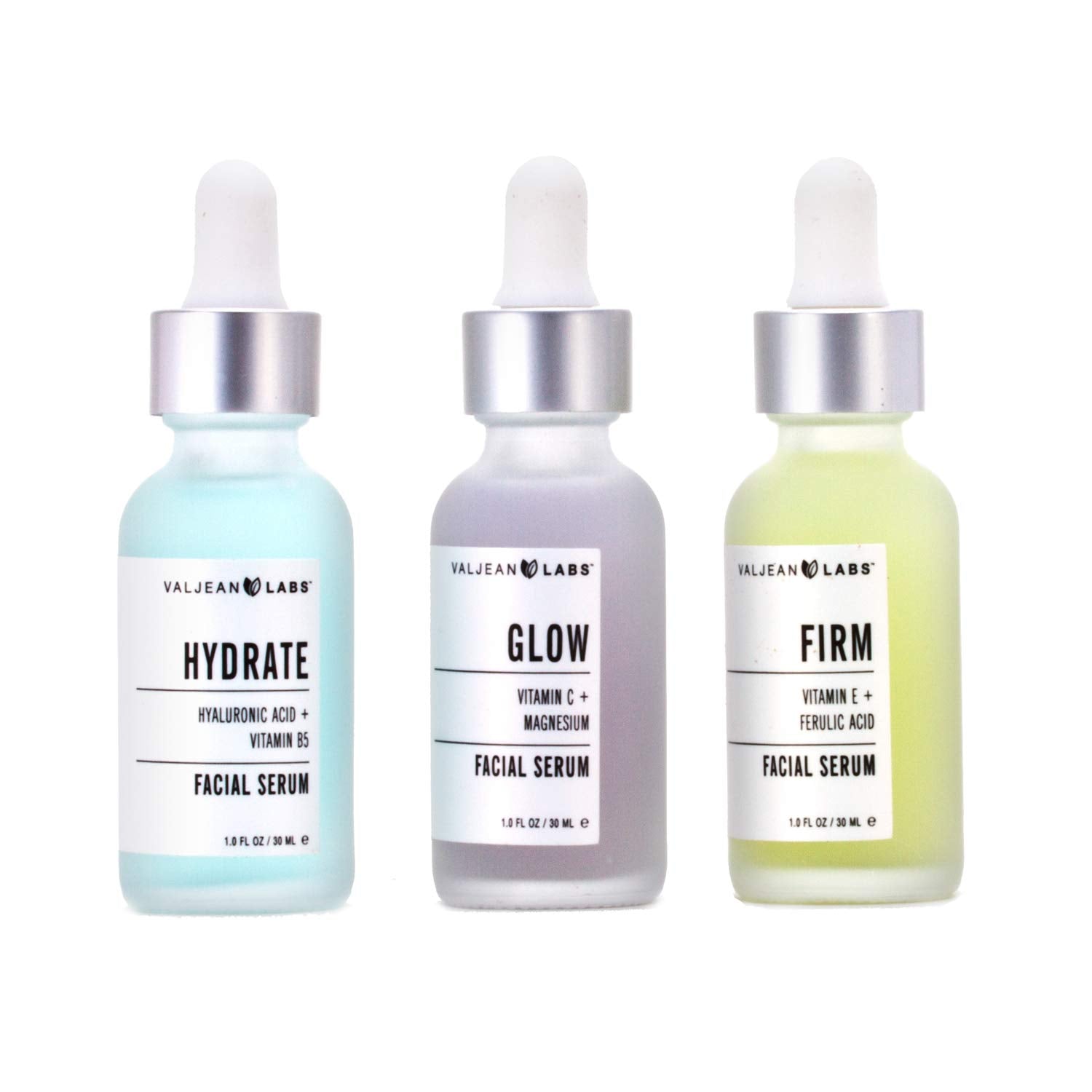 Valjean Labs Facial Serum Combo Pack 3 x 30ml | Hydrate, Glow & Firm for Targeted Skin Renewal