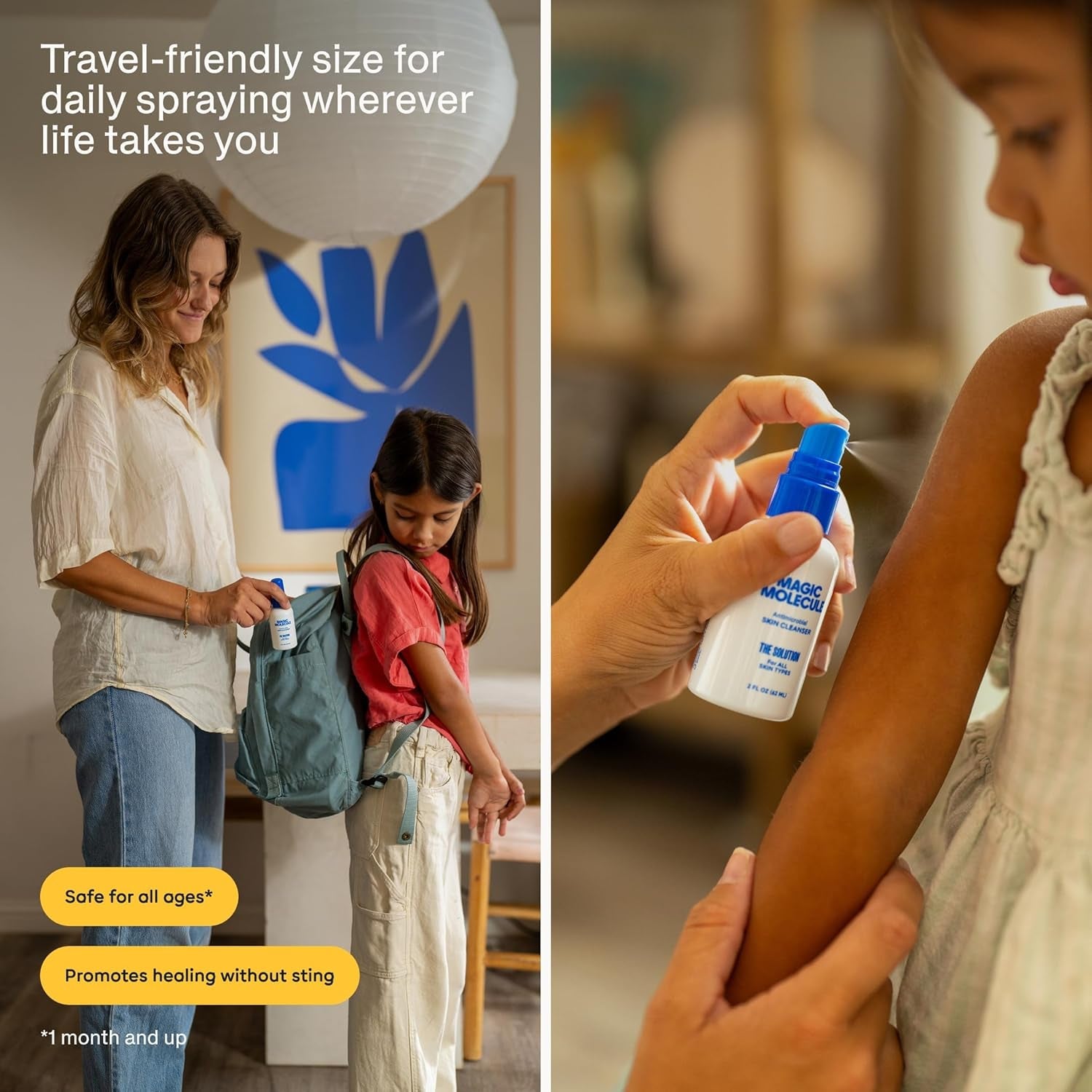 Magic Molecule Antimicrobial Skin Cleanser  62 ml (Pack of 3) | Gentle HOCl Formula for Face, Body & Tattoo Aftercare