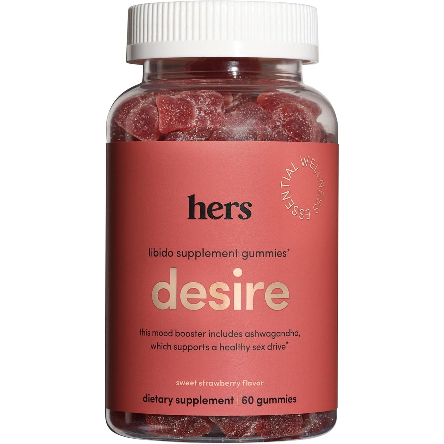 Hers Desire Libido Supplement Gummies 60 Gummies | Supports Healthy Sex Drive & Sensation