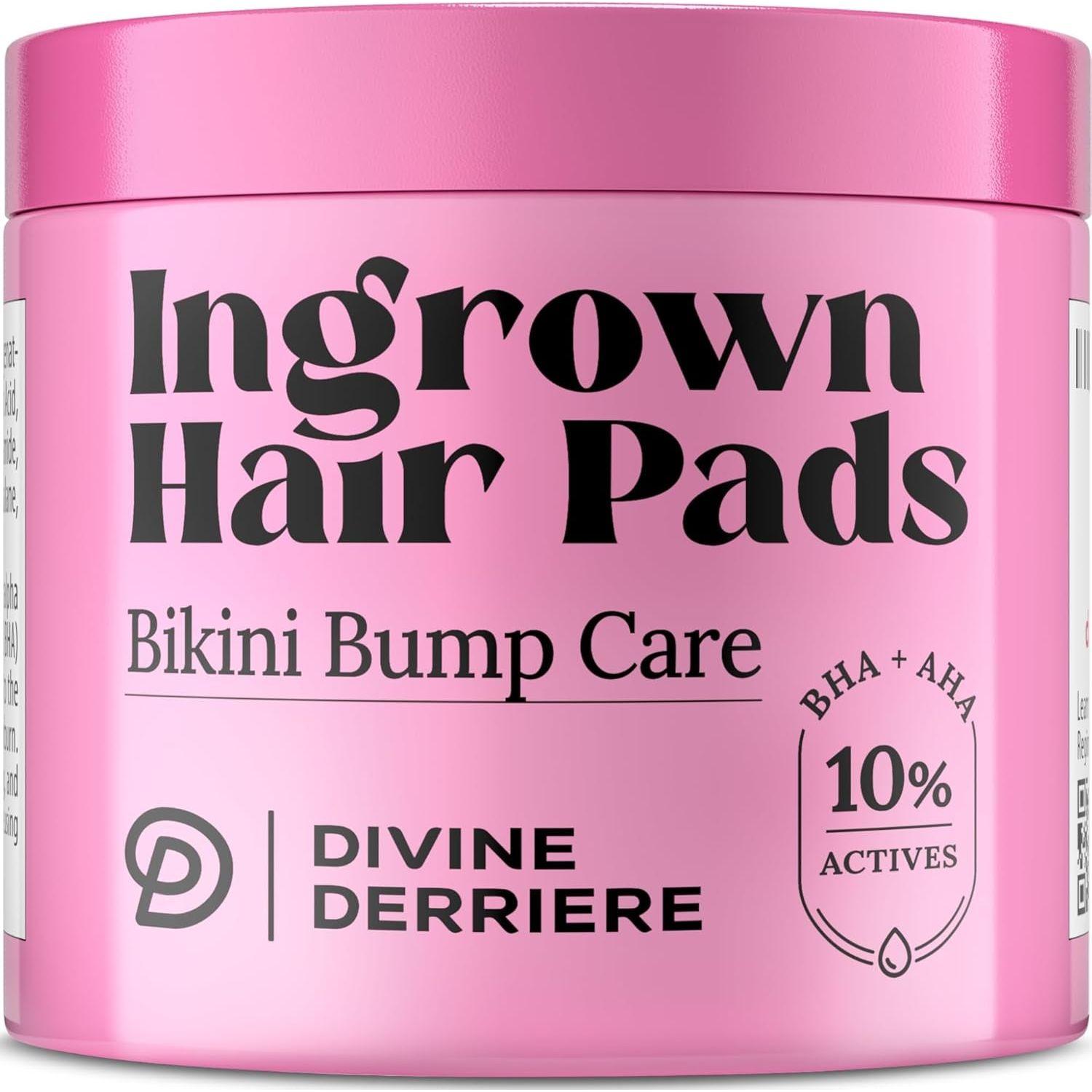 Divine Derriere Ingrown Hair Pads - 50 Pads | Exfoliating Razor Bump & Ingrown Hair Treatment