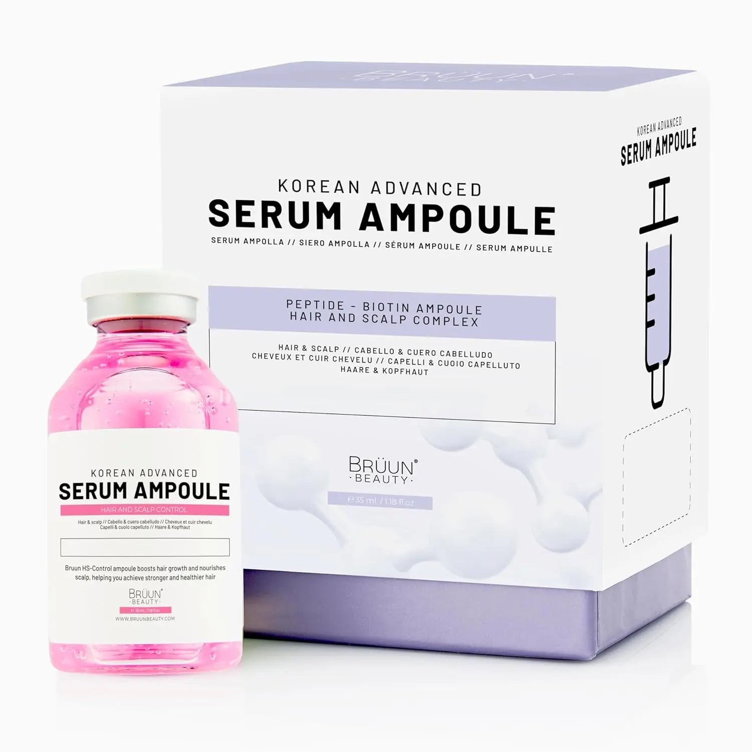 BRÜUN Korean Advanced Serum Ampoule Hair and Scalp Control – 35ml | Strengthens Roots, Stimulates Growth & Soothes Scalp