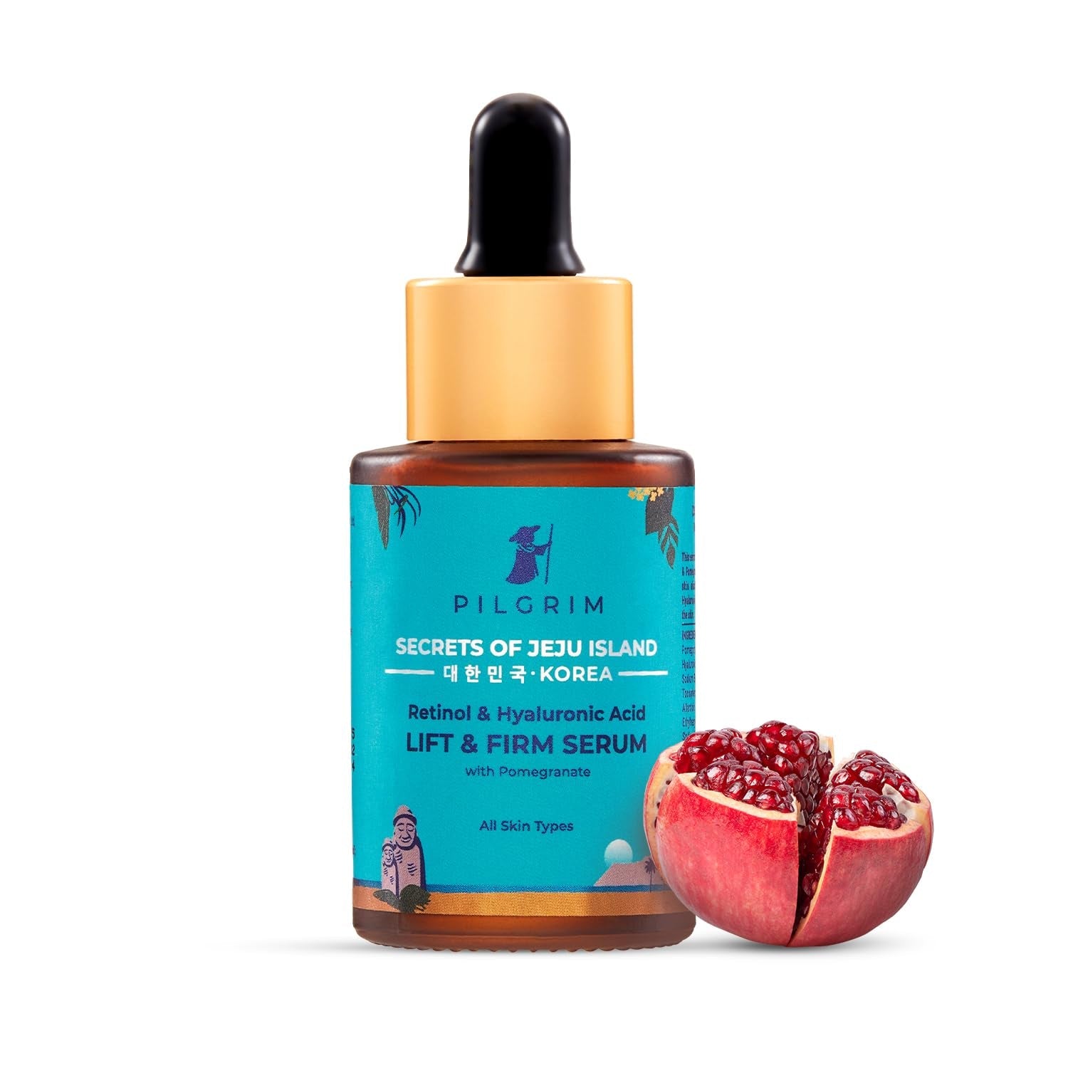 PILGRIM Korea Retinol & Hyaluronic Acid Lift & Firm Serum – 30mL | The Dual-Action Youth Elixir for Smooth Plump & Lifted Skin