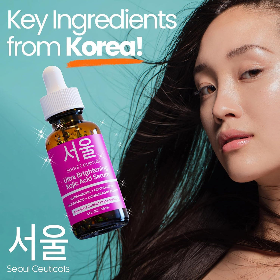 SeoulCeuticals Ultra Brightening Kojic Acid Serum 30ml | Fade Dark Spots & Brighten Skin Tone