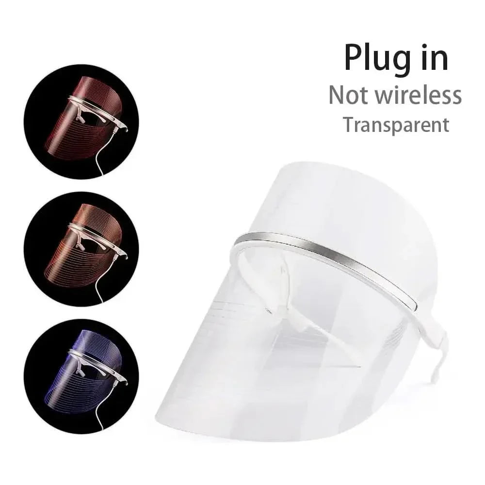 3 Colors LED Light Anti-aging Therapy Face Mask