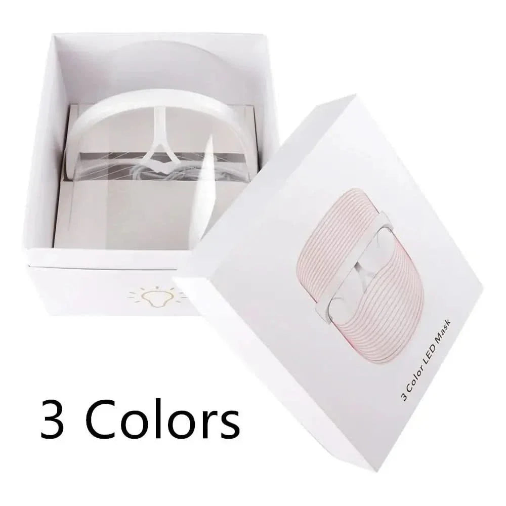 3 Colors LED Light Anti-aging Therapy Face Mask