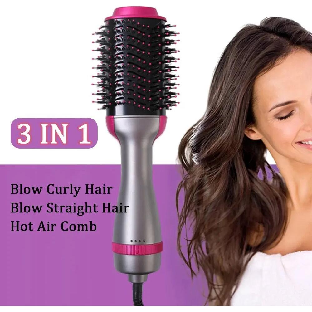 3-in-1 Hot Air Comb | Straighten, Curl & Volumize with Ease