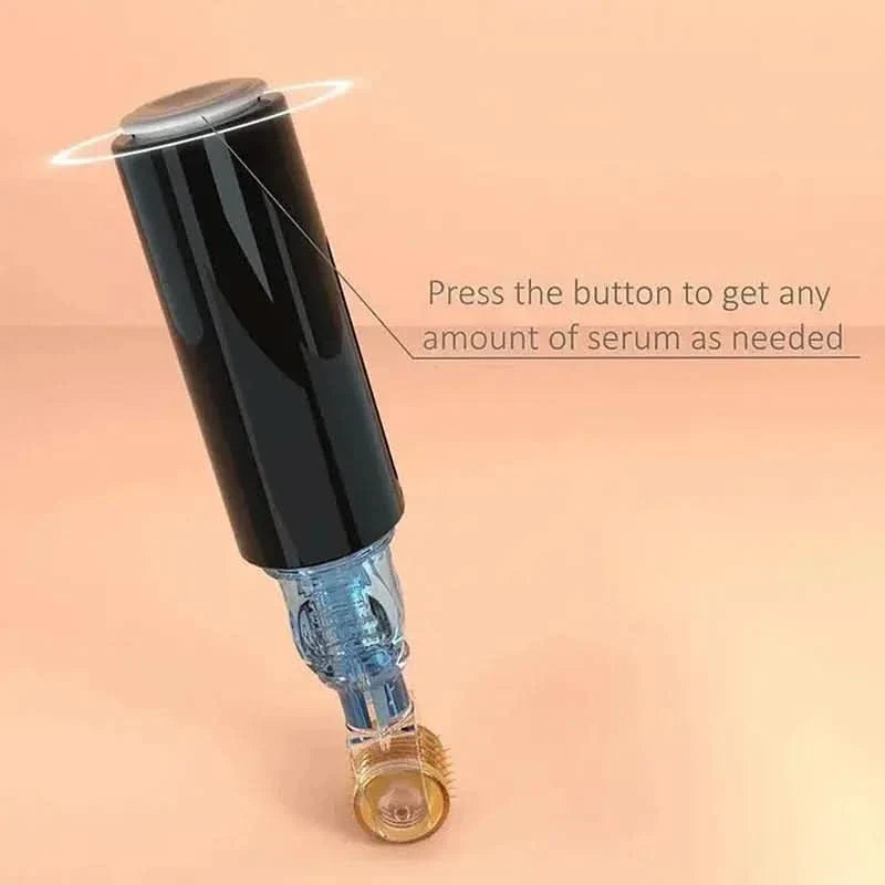 3-in-1 Lip & Beard Growth Roller with Serum - Microneedling Roller for Fuller Lips & Beard