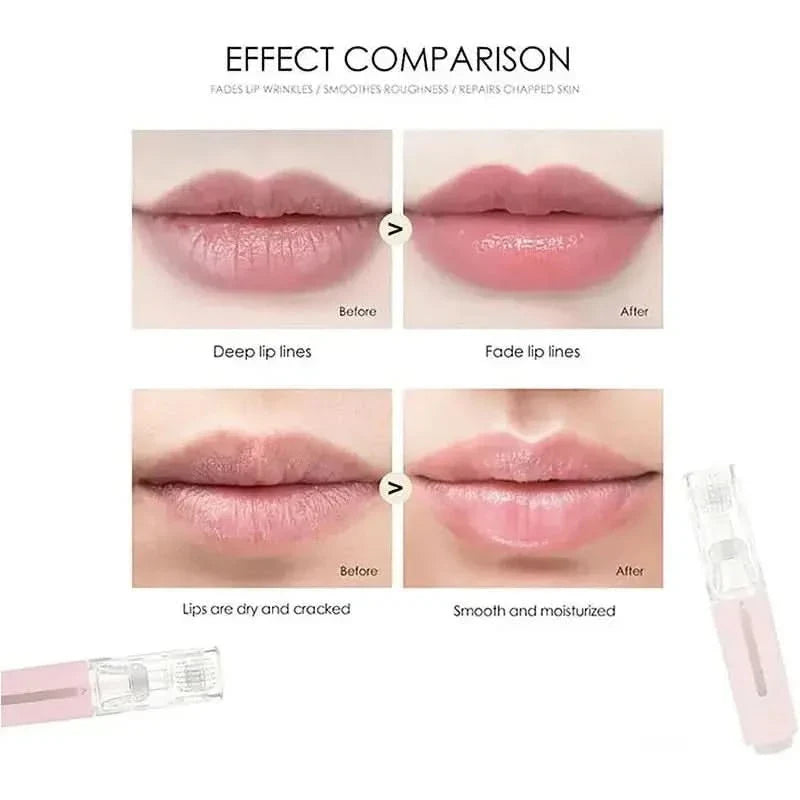 3-in-1 Lip & Beard Growth Roller with Serum - Microneedling Roller for Fuller Lips & Beard