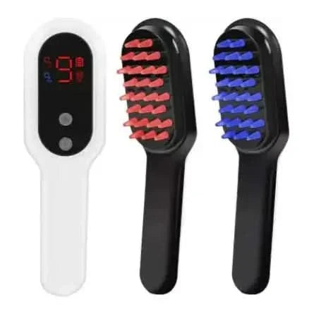 3-in-1 Wireless Massage Comb - Scalp Massager, Heat Therapy & Detangling Brush | Rechargeable & Portable