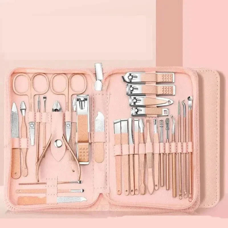30-in-1 Nail Care Set - Professional Stainless Steel Manicure & Pedicure Kit for Healthy, Beautiful Nails