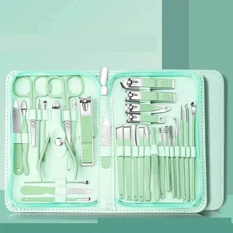 30-in-1 Nail Care Set - Professional Stainless Steel Manicure & Pedicure Kit for Healthy, Beautiful Nails