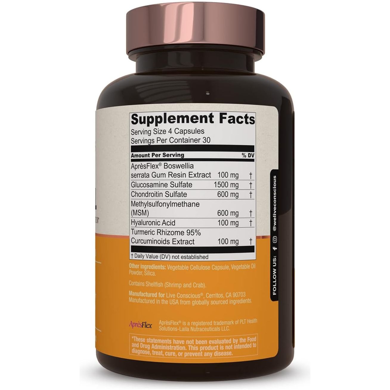 Live Conscious MoveWell 120 Capsules | Joint Mobility, Flexibility & Comfort Support