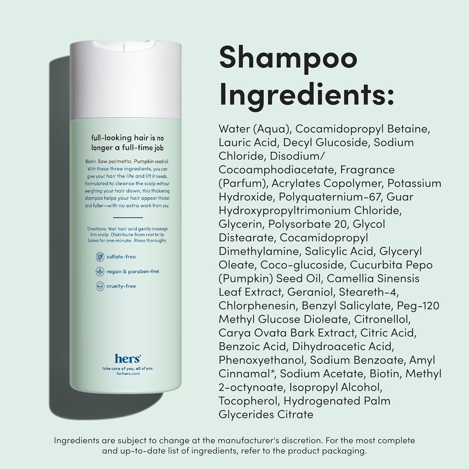 Hers Triple Threat Shampoo, Conditioner & Minoxidil Set | Clinically Proven Hair Regrowth & Fuller-Looking Hair