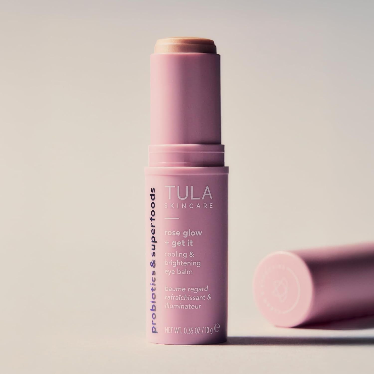 TULA SKINCARE Rose Glow + Get It Cooling & Brightening Eye Balm - 10g | Hydrating & Refreshing Under-Eye Care